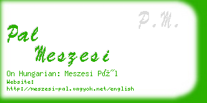pal meszesi business card